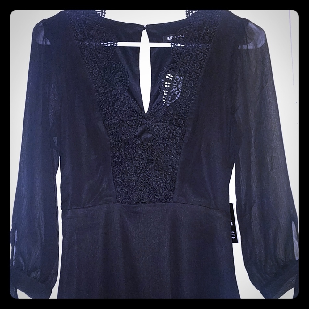Express laced trimmed dress
